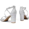 DREAM PAIRS Women’s Ankle Strap Dress Low Chunky Block Open Toe Heel Sandals for Party Wedding(Silver-glitter)
