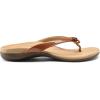 DREAM PAIRS Women’s Arch Support Flip Flops Comfortable Dressy Orthopedic Thong Sandals Slides with Bow for Walking Summer Vacation(Brown)