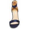 DREAM PAIRS Women’s Fiona-W Navy Fashion Stilettos Open Toe Pump Heeled Sandals Size 7W US