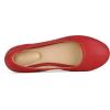 DREAM PAIRS Women’s Sole-fina Solid Plain Walking Classic Ballet Flats Shoes(Red)