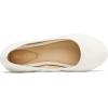 DREAM PAIRS Women’s Sole-fina Solid Plain Walking Classic Ballet Flats Shoes(White)