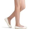 DREAM PAIRS Women’s Sole-fina Solid Plain Walking Classic Ballet Flats Shoes(White)