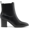 DREAM PAIRS Women’s Ankle Boots Pointed Toe Chunky Block Heel Ankle Bootie Fall Short Booties Shoes(Black-pu)