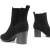 DREAM PAIRS Women’s Ankle Boots Pointed Toe Chunky Block Heel Ankle Bootie Fall Short Booties Shoes(Black-suede)