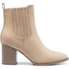 DREAM PAIRS Women’s Ankle Boots Pointed Toe Chunky Block Heel Ankle Bootie Fall Short Booties Shoes(Nude)