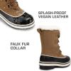 DREAM PAIRS Women’s Snow Winter Boots Mid Calf Waterproof Warm Faux Fur Lined Lace Up Anti-slip Outdoor Duck Boots(Tan)