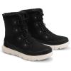 DREAM PAIRS Womens Winter Boots Cozy Faux Fur Anti-Slip Snow Boots Lace Up Comfort Stylish Ankle Booties for Cold Weather City Walk(Black)