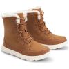 DREAM PAIRS Womens Winter Boots Cozy Faux Fur Anti-Slip Snow Boots Lace Up Comfort Stylish Ankle Booties for Cold Weather City Walk(Tan)