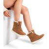 DREAM PAIRS Womens Winter Boots Cozy Faux Fur Anti-Slip Snow Boots Lace Up Comfort Stylish Ankle Booties for Cold Weather City Walk(Tan-furry)