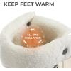 DREAM PAIRS Womens Winter Snow Duck Boots,Waterproof Mid Calf Anti-slip Stability Lace Up Faux Fur Lining Warm Cozy Boots Outdoor Supportive Insole(Beige)
