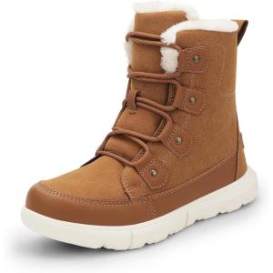 DREAM PAIRS Womens Winter Boots Cozy Faux Fur Anti-Slip Snow Boots Lace Up Comfort Stylish Ankle Booties for Cold Weather City Walk(Tan)