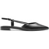 DREAM PAIRS Slingback Flats for Women, Pointed-Toe Elegant Women’s Ballet Flats with Buckle Strap, Classic Low Heel Dress Shoes for Casual Work Office Party(All Black-pu)