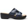 DREAM PAIRS Women’s Arch Support Slide Sandals Adjustable Straps Slip On Wedge Sandals Casual Comfort Lightweight Flat Slides(Navy)