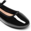 DREAM PAIRS Women’s Ballet Flats Mary Jane Shoes, Round Toe Comfortable Dressy Casual Slip-on Work Daily Soft Flat Shoes(Black-pat)