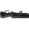 DREAM PAIRS Women’s Ballet Flats Mary Jane Shoes, Round Toe Comfortable Dressy Casual Slip-on Work Daily Soft Flat Shoes(Black-pu)