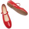 DREAM PAIRS Women’s Ballet Flats Mary Jane Shoes, Round Toe Comfortable Dressy Casual Slip-on Work Daily Soft Flat Shoes(Red-pat)