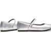 DREAM PAIRS Women’s Ballet Flats Mary Jane Shoes, Round Toe Comfortable Dressy Casual Slip-on Work Daily Soft Flat Shoes(Silver-pu)