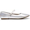 DREAM PAIRS Women’s Ballet Flats Mary Jane Shoes, Round Toe Comfortable Dressy Casual Slip-on Work Daily Soft Flat Shoes(Silver-pu)
