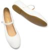 DREAM PAIRS Women’s Ballet Flats Mary Jane Shoes, Round Toe Comfortable Dressy Casual Slip-on Work Daily Soft Flat Shoes(White-pu)