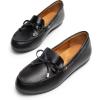 DREAM PAIRS Women’s Loafers Comfortable Dressy Slip-on Business Casual Work Shoes Bow-Knot Office Driving Round Toe Flats Loafers(Black)