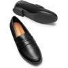 DREAM PAIRS Women’s Loafers Penny Loafers Fashion Comfortable Slip On Flats for Women Dressy Shoes Work Office,Size 8,Black-PU,SDLS2413W