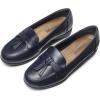 DREAM PAIRS Women’s Loafers Slip On Comfortable Dressy Casual Business Work Office Arch Support Loafer Shoes with Tassel Decoration(Navy)