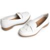 DREAM PAIRS Women’s Loafers Slip On Comfortable Dressy Casual Business Work Office Arch Support Loafer Shoes with Tassel Decoration(White)