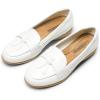 DREAM PAIRS Women’s Loafers Slip On Comfortable Dressy Casual Business Work Office Arch Support Loafer Shoes with Tassel Decoration(White)