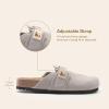 DREAM PAIRS womens Mule(Grey)