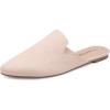 DREAM PAIRS Women’s Flat Mules Pointed Toe Backless Loafer Shoes(Arricot/Suede)