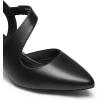 DREAM PAIRS Kitten Heels for Women Closed Toe Pointed Toe Low Heel Strappy Pumps Party Dance Wedding Dress Shoes for Women(Black)