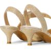 DREAM PAIRS Kitten Heels for Women Closed Toe Pointed Toe Low Heel Strappy Pumps Party Dance Wedding Dress Shoes for Women(Gold)