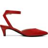 DREAM PAIRS Kitten Heels for Women Low Heel Dress Shoes Wedding Dress Closed Toe Pump Shoes Luna(Fire/Red)