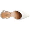DREAM PAIRS Kitten Heels for Women Low Heel Dress Shoes Wedding Dress Closed Toe Pump Shoes Luna(White/Pu)