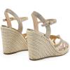 DREAM PAIRS Wedge Sandals for Women Dressy Summer, Platform Espadrille Strappy Casual Braided Heels Comfortable with Open Toe and Ankle Strap(Gold-glitter)