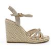 DREAM PAIRS Wedge Sandals for Women Dressy Summer, Platform Espadrille Strappy Casual Braided Heels Comfortable with Open Toe and Ankle Strap(Gold-glitter)