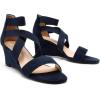 DREAM PAIRS Women’s Black Open Toe Strappy Dress Wedge Sandals Size 9.5 B(M) US Innis-2(Navy)