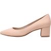 DREAM PAIRS Women’s Chunky Low Block Heels Closed Toe Dress Pumps Shoes(Apricot/Nubuck/Pu)