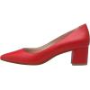 DREAM PAIRS Women’s Chunky Low Block Heels Closed Toe Dress Pumps Shoes(Red/Pu)