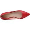 DREAM PAIRS Women’s Chunky Low Block Heels Closed Toe Dress Pumps Shoes(Red/Pu)