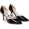 DREAM PAIRS Women’s Closed Toe High Heels Stiletto Pointed Toe Strappy Pearl Elegant D’Orsay Dress Wedding Party Pumps Shoes(Black)