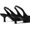 DREAM PAIRS Women’s Closed Toe Kitten Heels Pointed Toe Slingback Low Heels Dress Bridal Wedding Pumps Shoes(Black-suede)