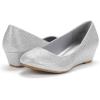 DREAM PAIRS Women’s Debbie Mid Wedge Heel Pump Shoes(Silver/Glitter)
