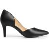 DREAM PAIRS Women’s Dress High Heels Pumps Closed Pointed Toe Stiletto D’Orsay Shoes for Wedding Party(Black-pu)