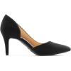 DREAM PAIRS Women’s Dress High Heels Pumps Closed Pointed Toe Stiletto D’Orsay Shoes for Wedding Party(Black-suede)