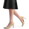 DREAM PAIRS Women’s Dress High Heels Pumps Closed Pointed Toe Stiletto D’Orsay Shoes for Wedding Party(Nude-pu)
