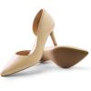 DREAM PAIRS Women’s Dress High Heels Pumps Closed Pointed Toe Stiletto D’Orsay Shoes for Wedding Party(Nude-pu)