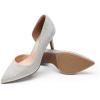 DREAM PAIRS Women’s Dress High Heels Pumps Closed Pointed Toe Stiletto D’Orsay Shoes for Wedding Party(Silver-glitter)