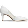 DREAM PAIRS Women’s Dress High Heels Pumps Closed Pointed Toe Stiletto D’Orsay Shoes for Wedding Party(White-pu)