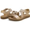 DREAM PAIRS Women’s Elastic Ankle Strap Flat Sandals Summer Dressy Shoes Cute Strappy Gladiator Sandals(Gold)